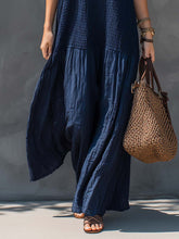 Load image into Gallery viewer, Bohemian Patchwork Cotton Linen Maxi Dress