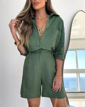 Load image into Gallery viewer, Cotton and Linen Shirt Suit