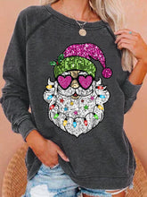 Load image into Gallery viewer, Women's Christmas Santa Print Casual Sweatshirt