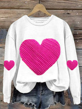 Load image into Gallery viewer, Women'S Heart Print Long Sleeve Sweatshirt