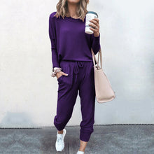 Load image into Gallery viewer, Comfy T-shirt&amp;Pants Two Pieces Set