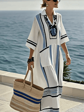 Load image into Gallery viewer, Women'S Loose Striped Print Dress