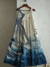 Load image into Gallery viewer, Japanese Octopus With Gradient Art Linen Tank Dress