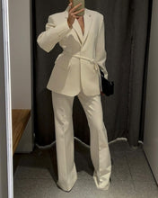 Load image into Gallery viewer, Fashionable Solid Color Laps Suit Jacket &amp; Pants Two-piece Set