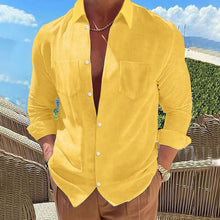 Load image into Gallery viewer, Men's Casual Corduroy Button Long Sleeve Shirt