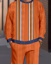 Load image into Gallery viewer, Men&#39;s Textured Jacquard Round Neck Casual Sports Set  009