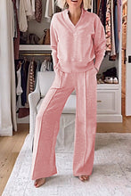 Load image into Gallery viewer, Women's Solid Color V-neck Top &amp; Pants Two-piece Set
