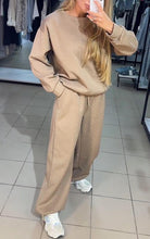 Load image into Gallery viewer, Women's Casual Round Neck Diamond Hooded Two Piece Suit