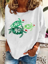 Load image into Gallery viewer, Women&#39;s Christmas Turtle Print Casual Sweatshirt