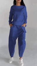 Load image into Gallery viewer, Casual Round Neck Long Sleeve Two Piece Suit