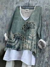 Load image into Gallery viewer, Retro Floral Embroidered Art Linen Blend Tunic