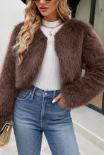 Load image into Gallery viewer, Stylish Long Sleeve Short Casual Faux Fur Jacket