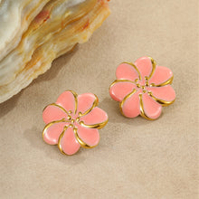 Load image into Gallery viewer, Bohemian Flower Oil Drop Earrings