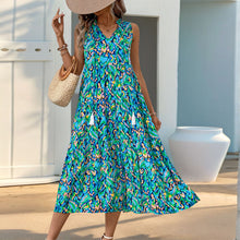Load image into Gallery viewer, Tummy Flattering Floral Sleeveless Dress