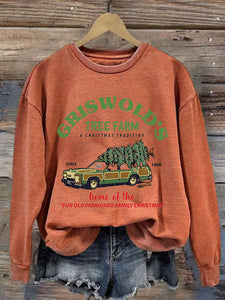 Women's Griswold Christmas Tree Farm Print Sweatshirt