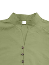 Load image into Gallery viewer, Men's Summer Retro Solid Color Stand Collar Button-Down Short Sleeve Shirt