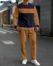 Load image into Gallery viewer, Men's Colorblock Round Neck Casual Sports Set 069