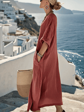 Load image into Gallery viewer, Ladies Loose Solid Pocket Dress