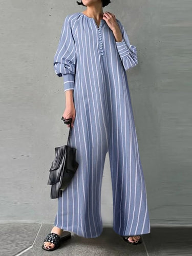 Women's Vintage Classic Plaid Long Sleeve Pocket Shirt Jumpsuit