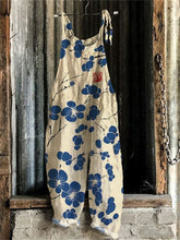 Load image into Gallery viewer, Cherry Blossom Japanese Lino Art Jumpsuit