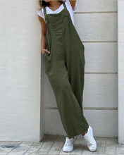 Load image into Gallery viewer, Womens Cotton Linen Casual Loose Jumpsuit Dungarees Playsuit Overalls