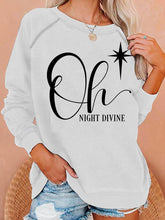 Load image into Gallery viewer, Women&#39;s Christmas Oh Night Divine Casual Long Sleeve Sweatshirt