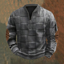 Load image into Gallery viewer, Men&#39;s Vintage Country Western Collar Casual Zipper Sweatshirt