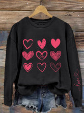 Load image into Gallery viewer, Women's Love Heart Valentine's Day Casual Sweatshirt