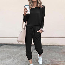Load image into Gallery viewer, Plain Drawstring Casual Two-piece Outfits