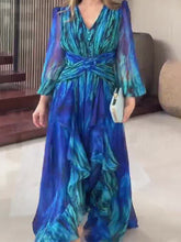 Load image into Gallery viewer, Chiffon Long Sleeve Dress
