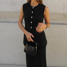 Load image into Gallery viewer, Stylish Knitted Waistcoat Skirt Suit