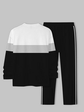 Load image into Gallery viewer, Men's Simple Colorblock Round Neck Casual Sports Set 0144