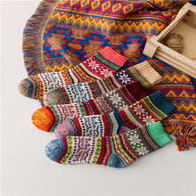 Load image into Gallery viewer, Ethnic Knitted Thick Needle Retro Socks