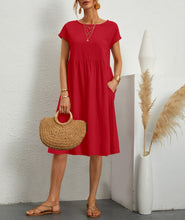 Load image into Gallery viewer, 🔥 50% OFF Summer Last Sale  🔥Women's Short Sleeve Cotton And Linen Dress-