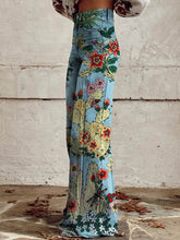 Load image into Gallery viewer, Women's Hacienda Cactus Print Casual Wide Leg Pants