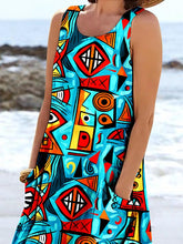 Load image into Gallery viewer, Women's Abstract Art Style Picasso Print Pocket Dress