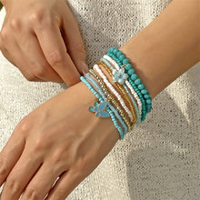 Load image into Gallery viewer, Bohemian 9-piece Butterfly, Flower And Heart Beaded Bracelet