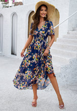 Load image into Gallery viewer, Floral Tummy-Covering Flattering Dress