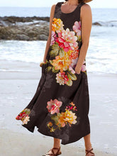 Load image into Gallery viewer, Women's Floral Resort Tank Top with Pockets