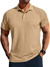 Load image into Gallery viewer, Men's Knitted Pit Jacquard Basic Simple Short-sleeved Polo Shir