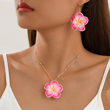 Load image into Gallery viewer, Women's Flower Necklace Earrings Set