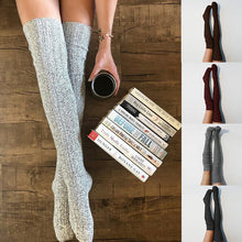 Load image into Gallery viewer, Solid Color Long Tube Knitted Over The Knee Socks