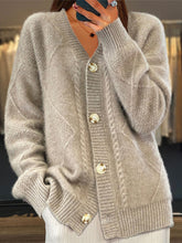 Load image into Gallery viewer, Vintage Loose Slouchy Button Front Cardigan Sweaters