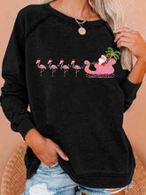 Load image into Gallery viewer, Women'S Christmas Flamingo Print Casual Sweatshirt