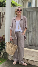Load image into Gallery viewer, Cotton and Linen Two-Piece Pantsuit