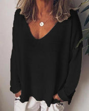 Load image into Gallery viewer, Plus Size Casual Cotton-Blend Long Sleeve Women T-shirts