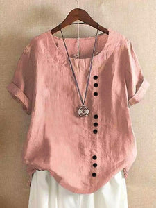 Loose Simple Solid Color Top