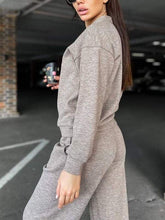 Load image into Gallery viewer, Women's Knitted Buttoned Jacket and Pants Two-piece Set