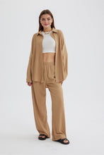 Load image into Gallery viewer, Two Piece Solid Color Long Sleeve Shirt Long Pants Set